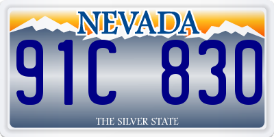 NV license plate 91C830