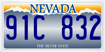 NV license plate 91C832