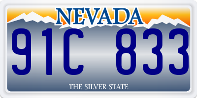 NV license plate 91C833
