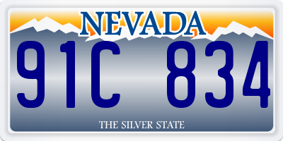 NV license plate 91C834