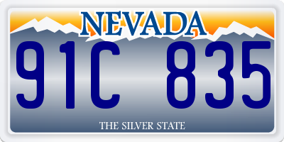 NV license plate 91C835