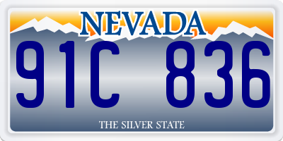 NV license plate 91C836