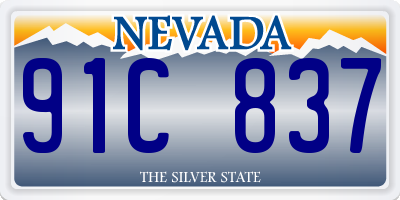 NV license plate 91C837