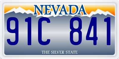 NV license plate 91C841