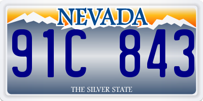 NV license plate 91C843