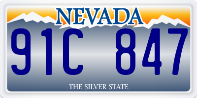 NV license plate 91C847