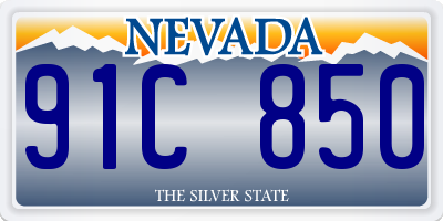 NV license plate 91C850