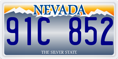 NV license plate 91C852