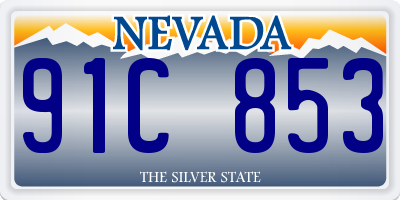 NV license plate 91C853