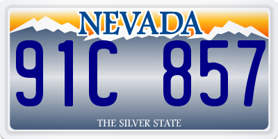 NV license plate 91C857