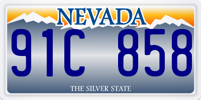 NV license plate 91C858