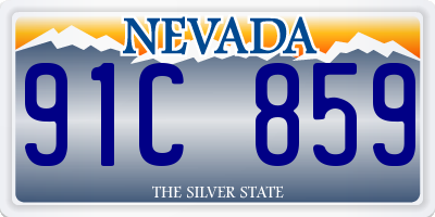 NV license plate 91C859