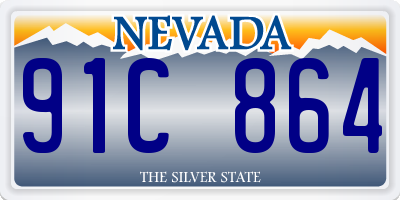 NV license plate 91C864