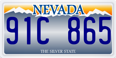 NV license plate 91C865