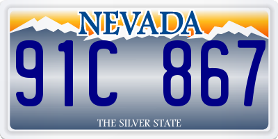 NV license plate 91C867