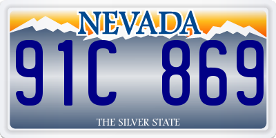NV license plate 91C869