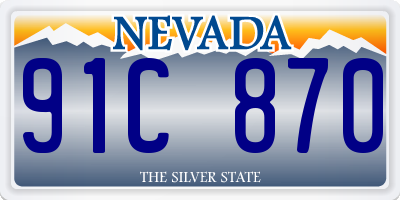 NV license plate 91C870