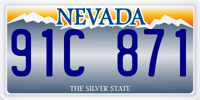 NV license plate 91C871