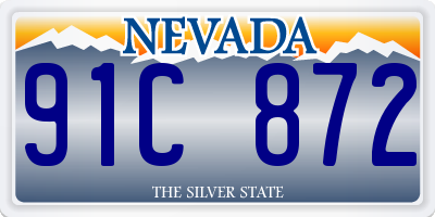 NV license plate 91C872