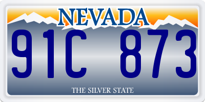 NV license plate 91C873