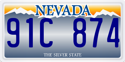 NV license plate 91C874