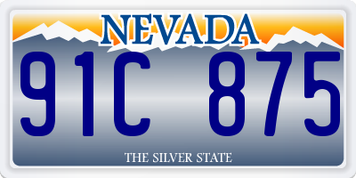 NV license plate 91C875