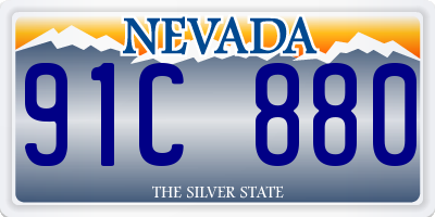 NV license plate 91C880
