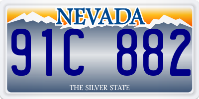 NV license plate 91C882