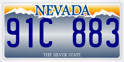 NV license plate 91C883