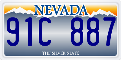 NV license plate 91C887