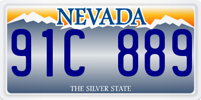 NV license plate 91C889