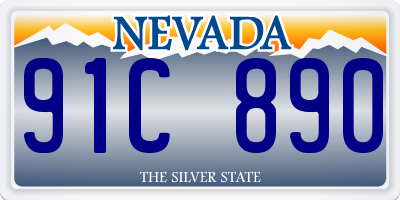 NV license plate 91C890