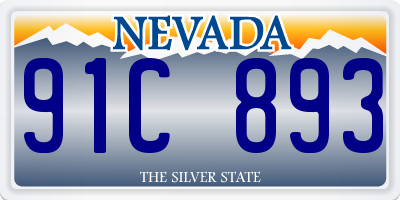 NV license plate 91C893