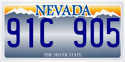 NV license plate 91C905