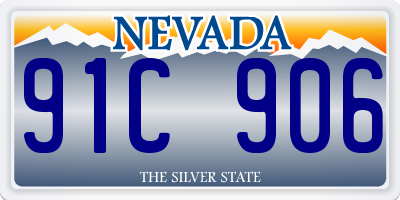 NV license plate 91C906