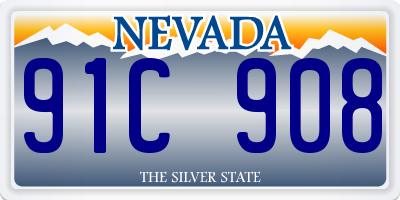 NV license plate 91C908