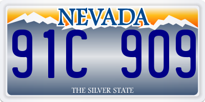 NV license plate 91C909