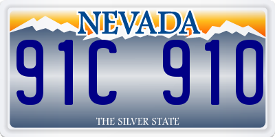 NV license plate 91C910