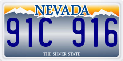 NV license plate 91C916
