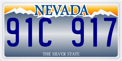 NV license plate 91C917