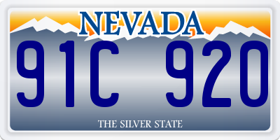 NV license plate 91C920