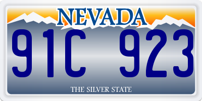 NV license plate 91C923