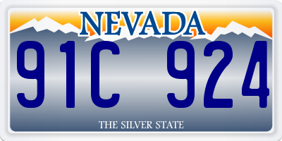 NV license plate 91C924