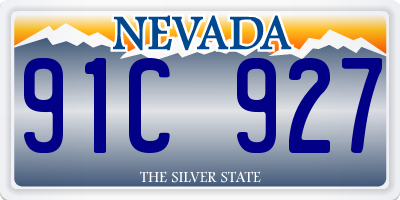 NV license plate 91C927