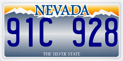 NV license plate 91C928