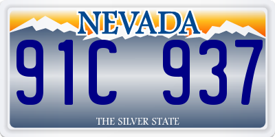 NV license plate 91C937
