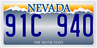 NV license plate 91C940