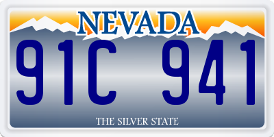 NV license plate 91C941