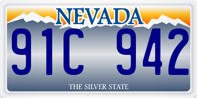NV license plate 91C942