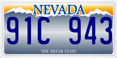 NV license plate 91C943